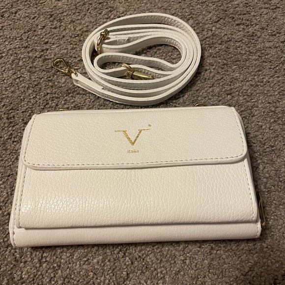 Versace Handbags - V Italia Made in Italy(Versace) 19.69 Leather Wallet Shoulder Bag, White